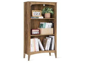 3 Tier Shelf Bookcase Storage: Wooden Shelves Standing Open Display Floor Bookshelf with Storage Shelves-42.9 in Home Decor Furniture for Home Office,
