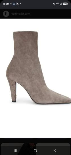 YSL Jill 95 Bootie Velvet/ Light Bronze Mickey Grey