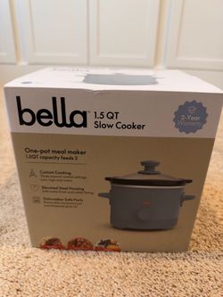 Bella 1.5qt Manual Non-Toxic Slow Cooker with 3 Heat Settings Brand New