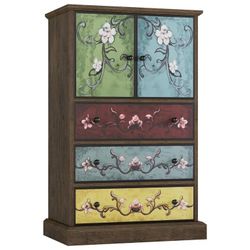 Retro Accent Storage Cabinet with 2 Door