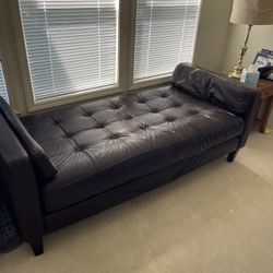 fine leather chaise