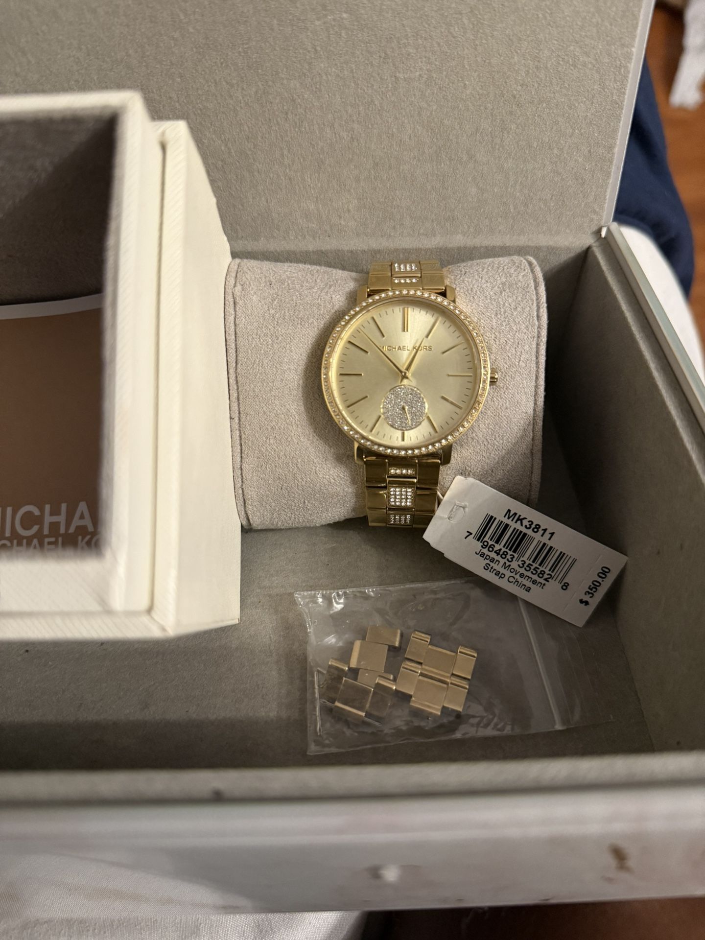 Michael Kors Jaryn Pavé Gold-Tone Watch MK3811