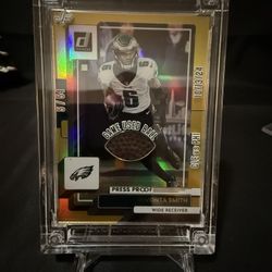 JF GAME USED BALL Panini Donruss Optic DeVonta Smith football card 5/54