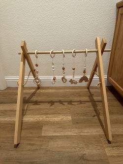 new wooden baby play gym