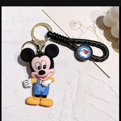 Disney Cartoon Micky  Character Keychain, Anime-Themed Ladies Key Ring, Single Piece, 