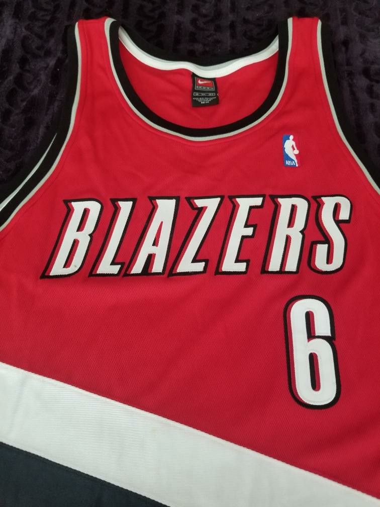 BONZI WELLS Portland Trail Blazers #6 NBA Stitched Red TEAM NIKE