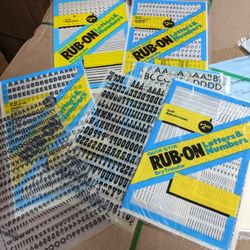 Rub On Letters/Numbers