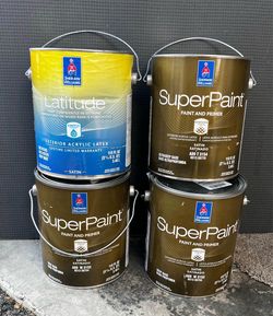 Exterior Paint Satin. Color 0020. Peacock Plume. New 4 Gallons