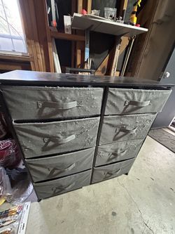 Black And gray Dresser