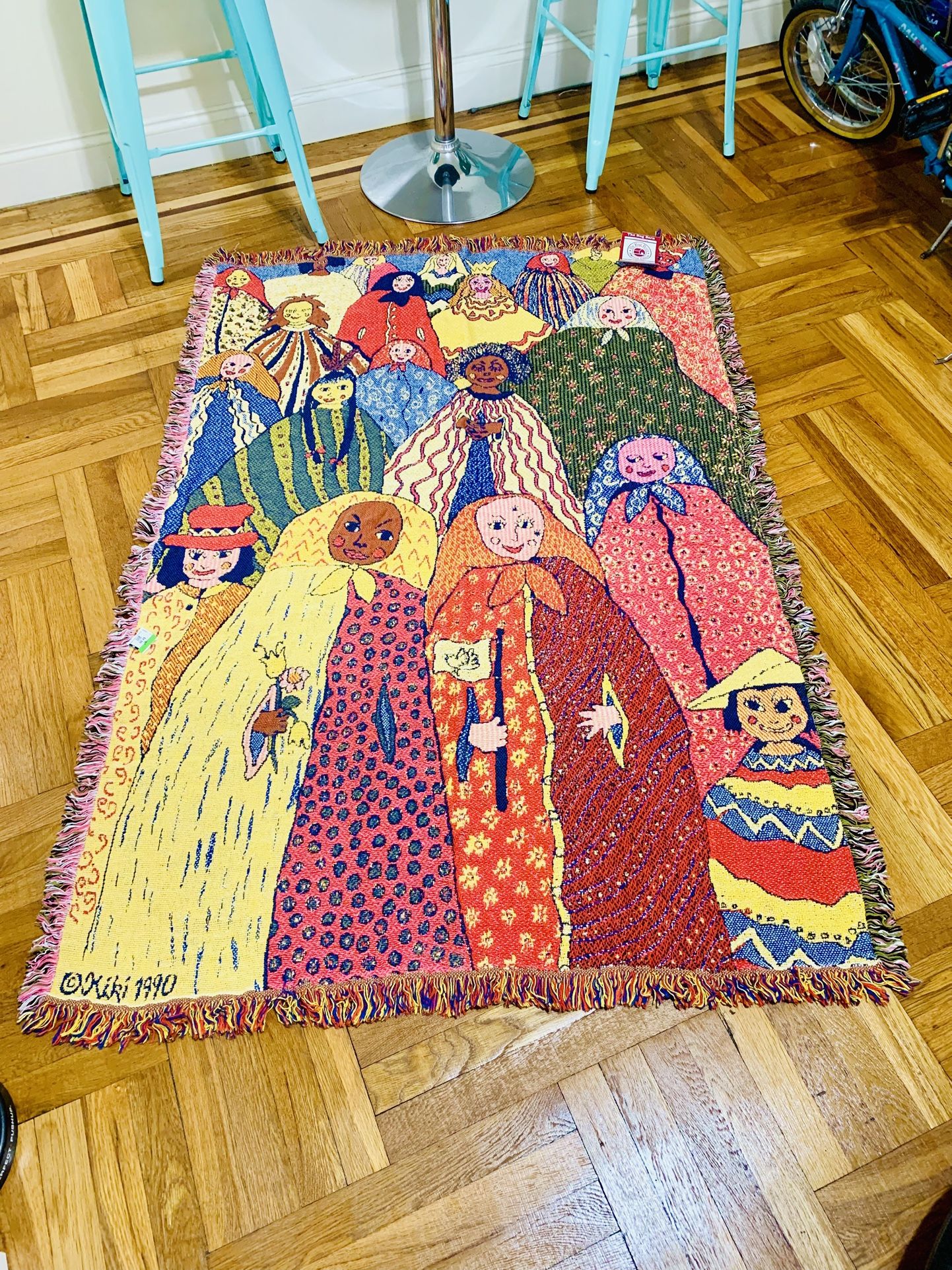 American classic strong women & beautiful carpet throws rugs