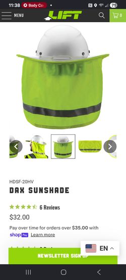 Hard hat sunshade