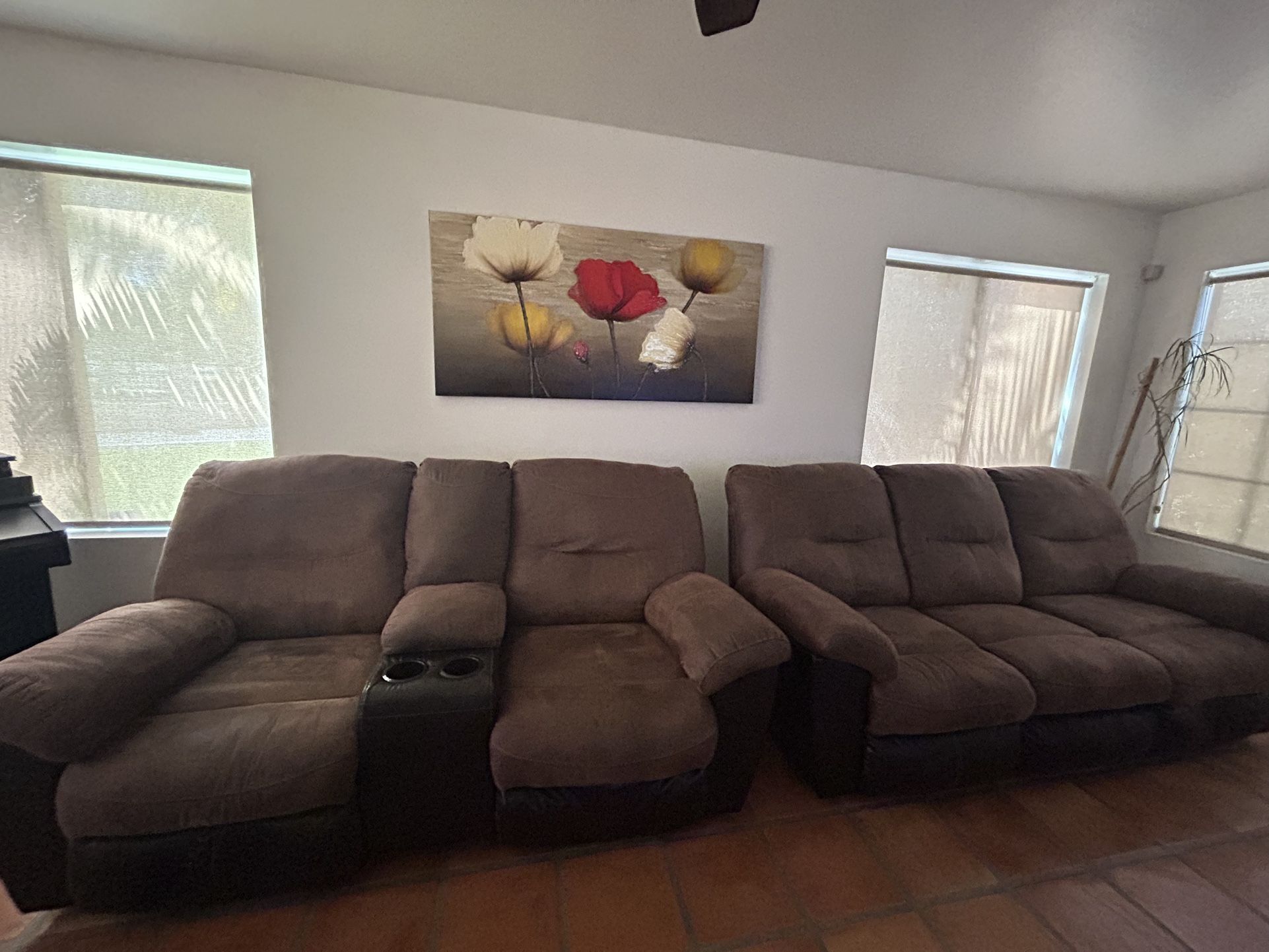 Loveseat/sofa recliners