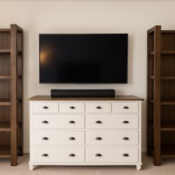 📚 Solid Wood Bookshelves (Set of 2) – Rustic Finish – 74” Tall!