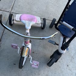 Free Pink Tricycle, Toddler Tricycle With Parent handle, And Toddler Scooter!!