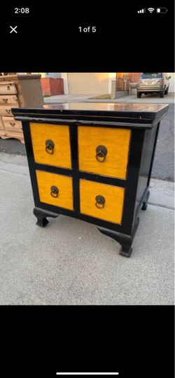 Asian Style 4-Drawer Cabinet Chest