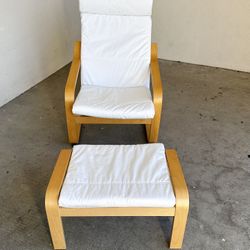 Ikea Chair and Ottoman 