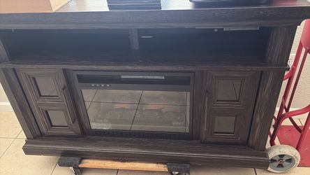 TV stand with fireplace