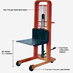 PrestoLifts™ Hydraulic Stacker Lift Truck M166 1000 Lb. with Platform Model #: WB176752
