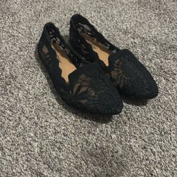 Black Lace Flats