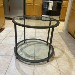 Glass End Table 