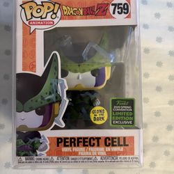 Funko POP! DragonBall Z: Perfect Cell #759 - ECCC Shared Sticker (Glows In Dark)
