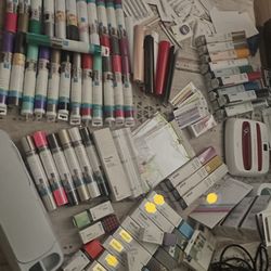 Huge Cricut Lot Machines , And All The Accessories And Rolls Everything Included 