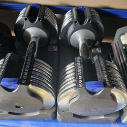 Pair Of Adjustable Dumbbells 50lbs Each 