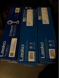 Brand new Lasko Fans 16” perfect for medium Rooms $25 each have 3 Available