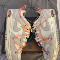 Nike Off-White x Dunk Low Lot 19 of 50-Size 9.5 - USED (Please read Description)