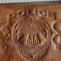 Rico Men's Leather Trifle Wallet With Law Enforcement Logo