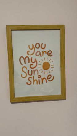 Girls art wall in frames