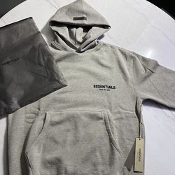 size: M  Grey essential hoodie