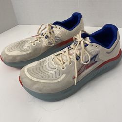 Altra Paradigm 7 Men’s Size 11.5 Running Athletic Shoes; White & Blue