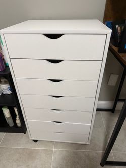 White 7-Drawer Rolling Storage Cabinet