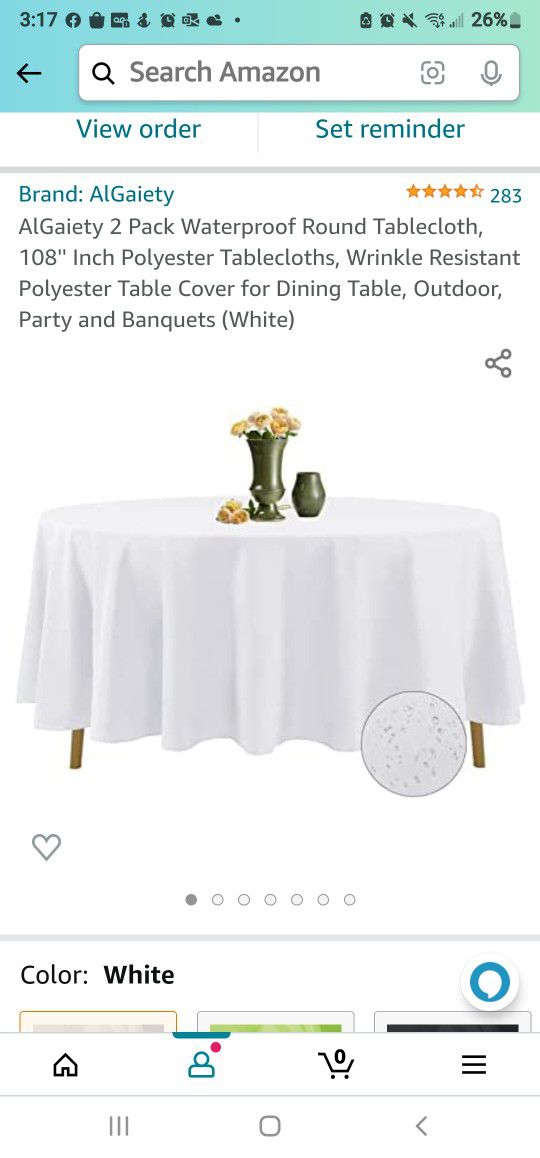 Round White Tablecloths