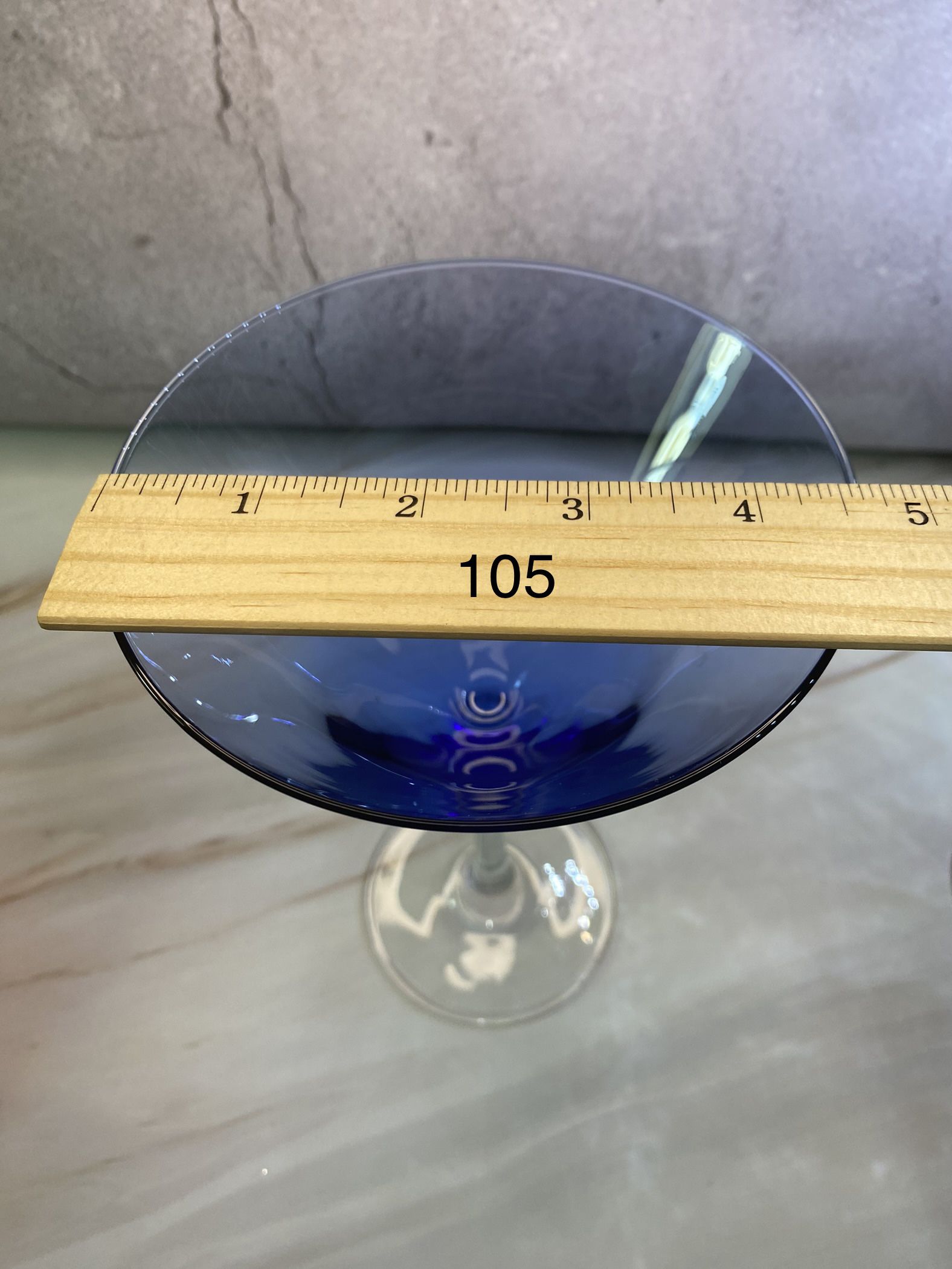 Set of (3) MARTINI GLASSES Greenbrier International 12 oz. Blown glass.