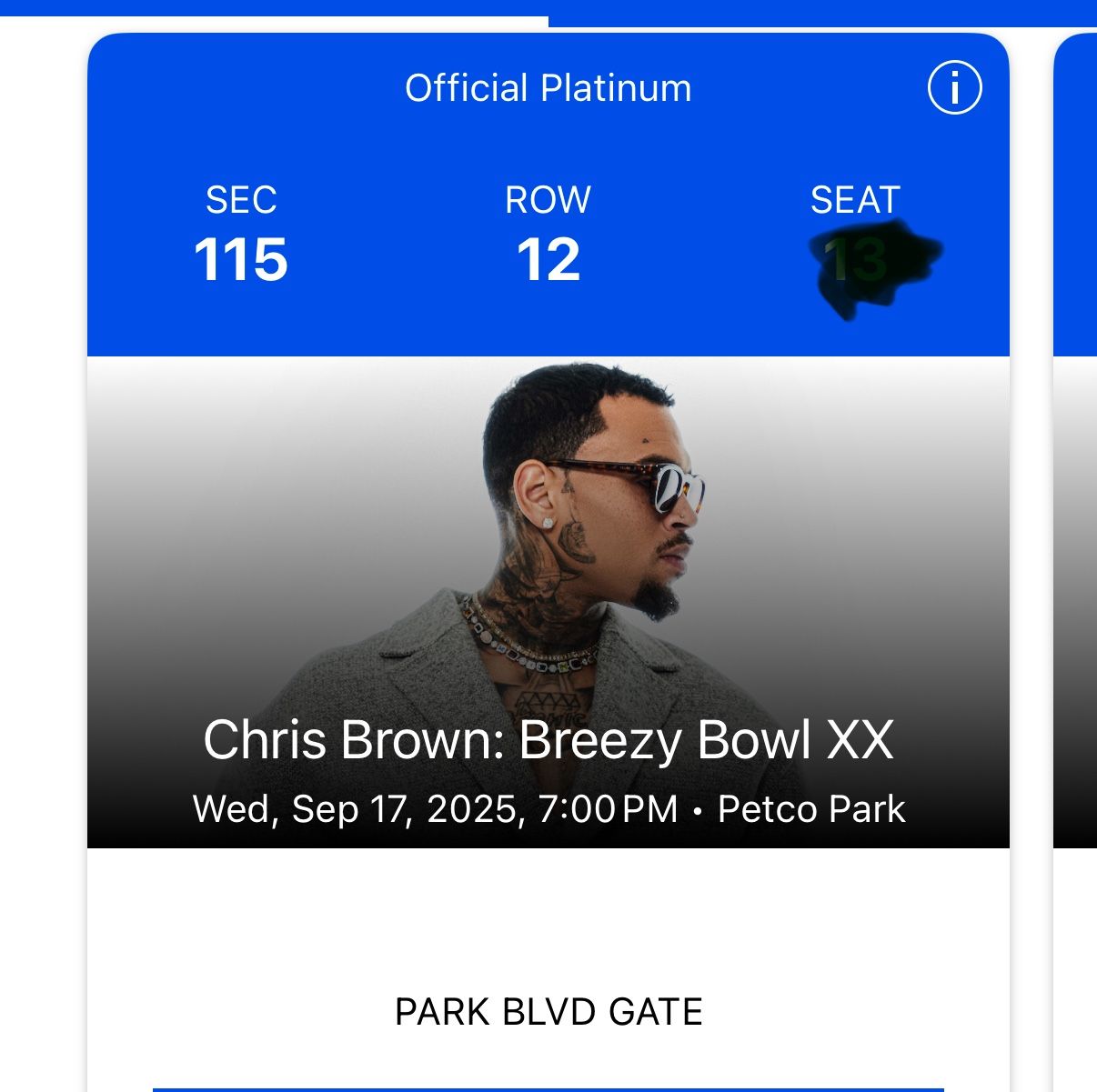 Chris Brown Concert Tickets (2) Sept 17