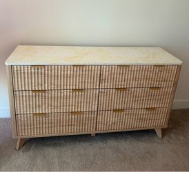Sladen Fluted Design 6-Drawers Dresser (June 12 or July 10 pickup)
