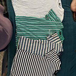 Various Striped Tshirts Size M/L