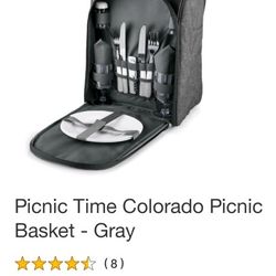 Picnic Time Colorado Picnic Basket & Cooler - Grey