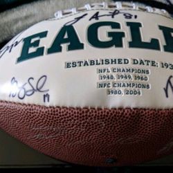 Philadelphia Eagles Signed Football by Multiple Players