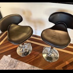 Modern Swivel Bar Stools (Pair)