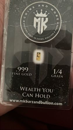 1/4 Grain .999 Fine Gold Bar