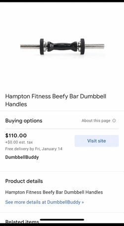 Hampton Fitness Beefy Bar Dumbbell Handles for Sale in Tujunga CA OfferUp
