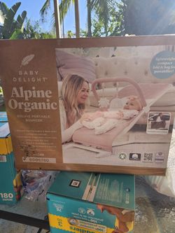 Baby Delight Alpine Organic Deluxe Portable Bouncer 0-6m