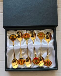Korean metal arts decorative spoons
