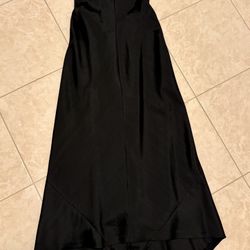 Ralph Lauren Long Black Silk Evening Gown