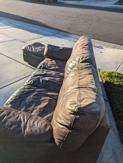 All Leather Couch 4 Piece