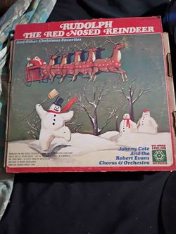 Vintage "Rudolph The Red Nosed Reindeer" vinyl LP album Johnny Cole and The Robert Evans Chorus
