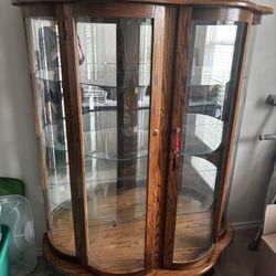 Oak Curio Cabinet